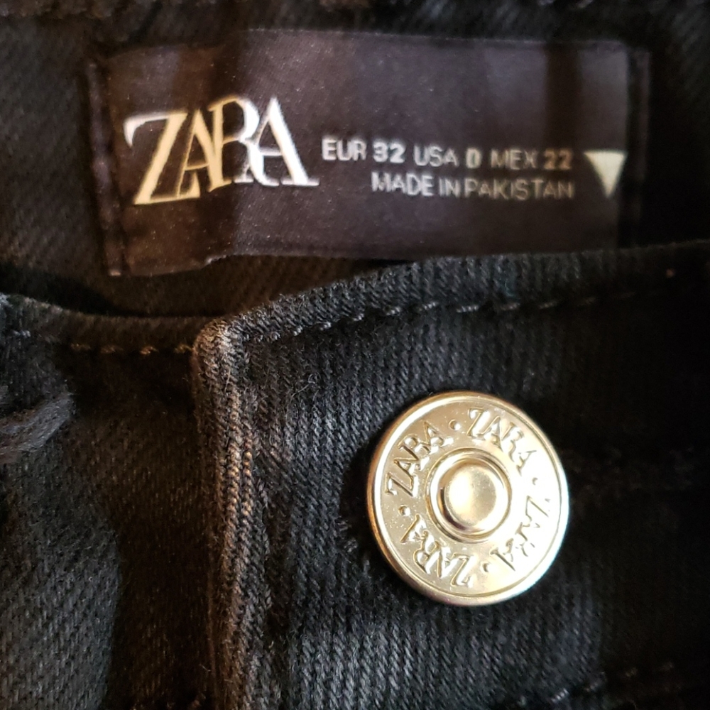Zara black jeans size 0 zero - Picture 2 of 7